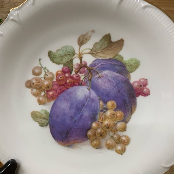 Set of Two Bavaria Schumann Arzberg Fruit Nuts Snack Plate Golden Crown E&R Germ - Picture 6 of 10